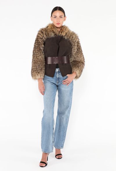 Fendi '90s Fox Fur Belted Bolero - 2