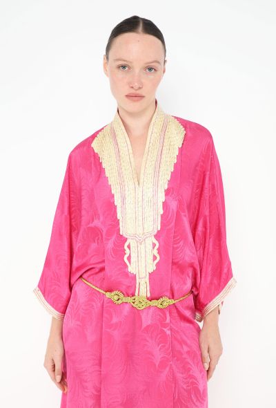 World Treasures Authentic Belted Jacquard Kaftan - 2