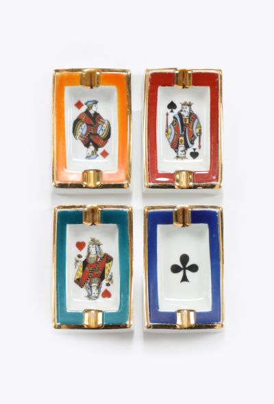 Vintage Objects & Decor Rare 1950s Limoges Playing Card Ashtrays - 1