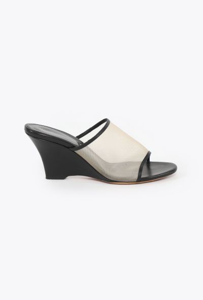 Khaite 2021 Marion Mesh Wedge Mules - 1