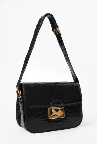 Céline Vintage Crocodile Calèche Bag - 2