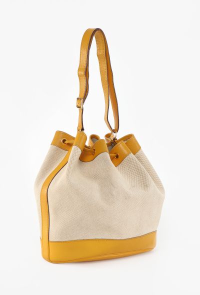 Hermès '90s Toile H & Jaune d'Or Courchevel Market Bag - 2