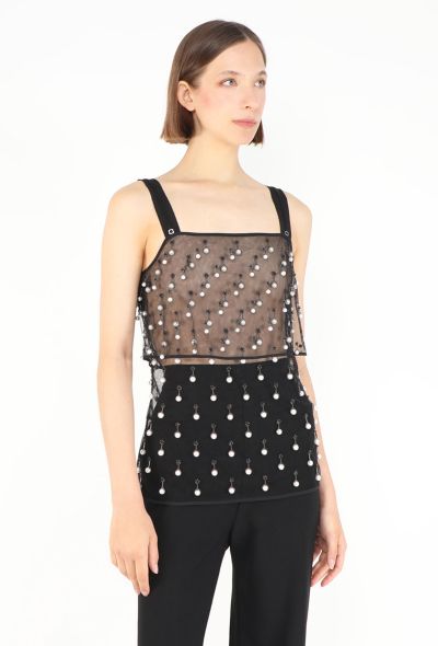 Givenchy S/S 2016 Pearl Appliqué Camisole Top - 1