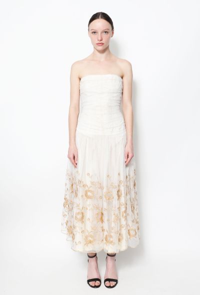                                         1978 Embroidered Tulle Bustier Dress-1