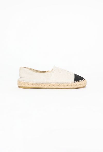 Chanel Bicolor Linen 'CC' Espadrilles - 1 Chanel Bicolor Linen 'CC' Espadrilles - 1