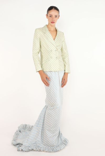Oscar De La Renta Fluted Taffeta Skirt Ensemble, 2001 - 1