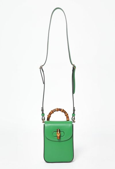 Gucci 2023 Green Bamboo Mini Crossbody Bag - 2 Gucci 2023 Green Bamboo Mini Crossbody Bag - 2