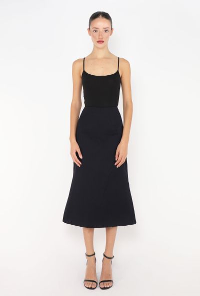 Dries Van Noten 2024 Navy Twill Trumpet Skirt - 1 Dries Van Noten 2024 Navy Twill Trumpet Skirt - 1