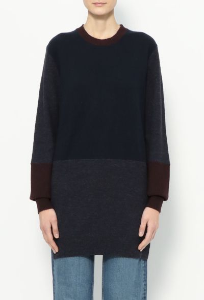                             Colorblock Wool Sweater - 1