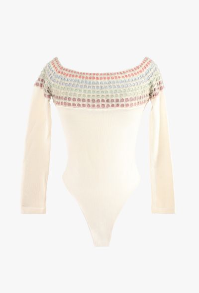Alaïa Rainbow Trim Bodysuit, 1990s - 2