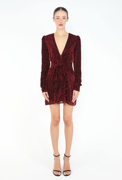 Saint Laurent Pre-Fall 2018 Devoré Gathered Dress - 1