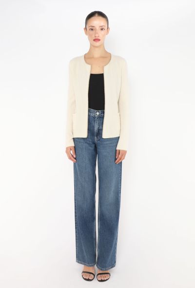 Chanel Cashmere Lamé Trim Cardigan - 2 Chanel Cashmere Lamé Trim Cardigan - 2