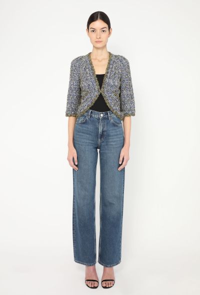 Chanel Frayed Lamé Tweed Bolero - 2 Chanel Frayed Lamé Tweed Bolero - 2