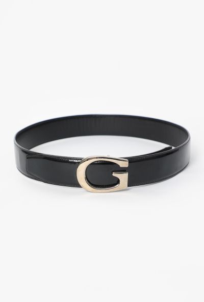 Gucci Patent Leather 'G' Belt, 1990s - 1