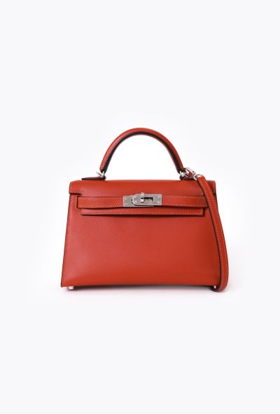 Hermès Red Swift Mini Kelly II Sellier - 1 Hermès Red Swift Mini Kelly II Sellier - 1