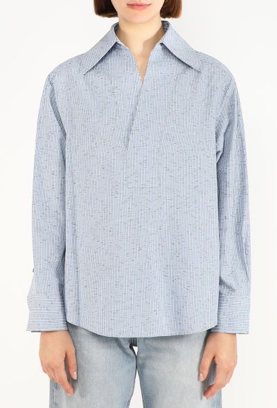 Bottega Veneta Pinstripe Cotton Tunic, S/S 2025 - 1