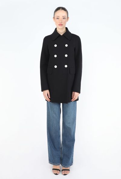Céline 2016 Contrast Button Peacoat - 1