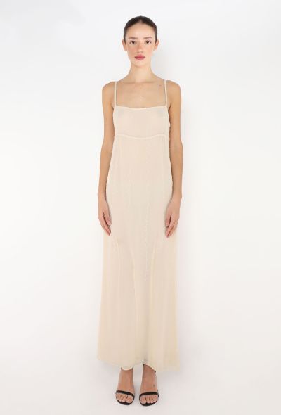 Alberta Feretti '90s Hand-Embroidered Slip Dress - 1