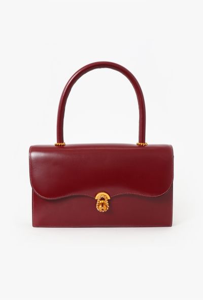 Hermès '70s Rouge H Box Escale Top Handle Bag - 1 Hermès '70s Rouge H Box Escale Top Handle Bag - 1