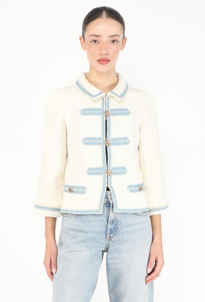 Chanel Spring 2007 Denim Trim Tweed Jacket - 1