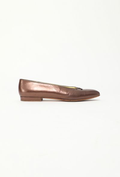 Chanel '80s Metallic 'CC' Ballerinas - 2