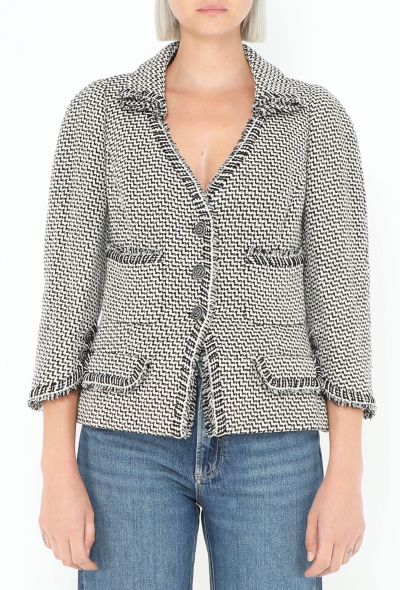 Chanel Haute Couture 2008 Chevron Tweed Jacket - 2 Chanel Haute Couture 2008 Chevron Tweed Jacket - 2