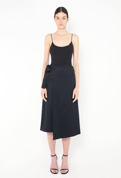 Céline Belted Asymmetrical Wrap Skirt - 1
