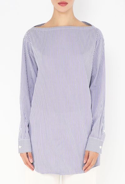 Céline Pinstripe Boatneck Tunic - 2