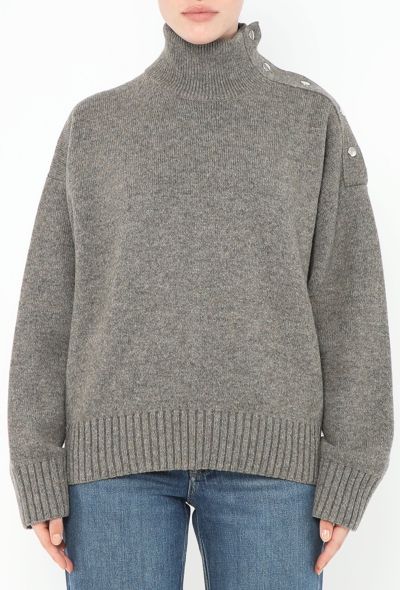 Céline Buttoned Cashmere Sweater - 1 Céline Buttoned Cashmere Sweater - 1
