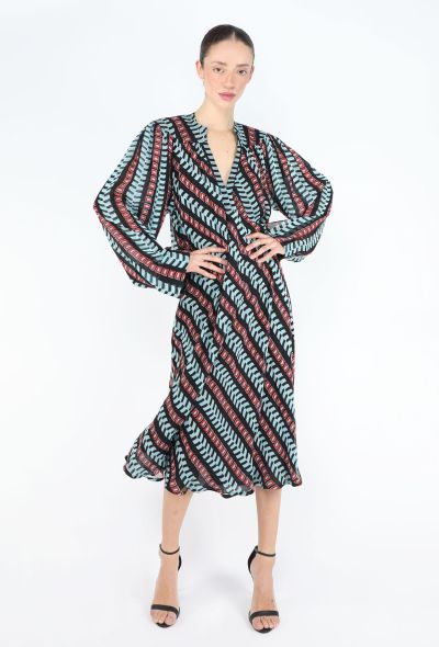 Balenciaga 2011 Graphic Kaftan Dress - 1