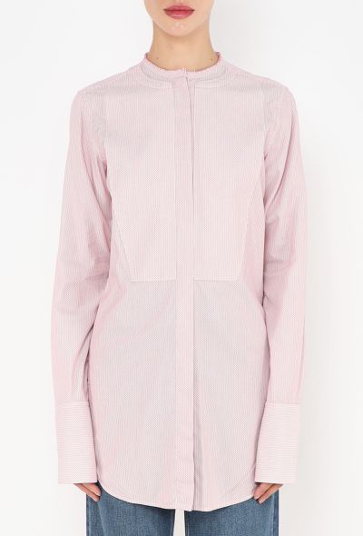 Céline 2015 Textured Cotton Bib Shirt - 2