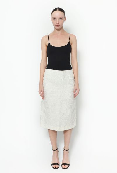                             Textured Cotton Skirt - 1
