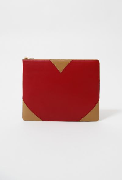                             Red Bicolor Clutch - 1