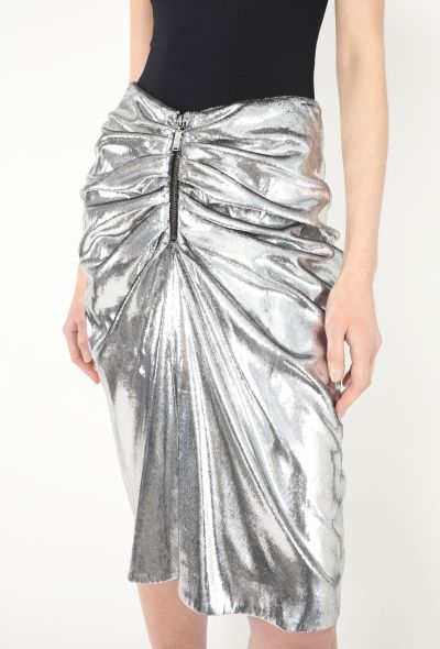 Saint Laurent 2017 Ruched Tinsel Skirt - 2 Saint Laurent 2017 Ruched Tinsel Skirt - 2