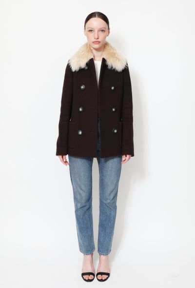                             2011 Fur Collar Wool Peacoat - 1