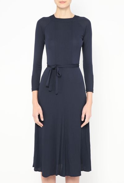 Jean Muir 1972 Pintuck Belted Dress - 2