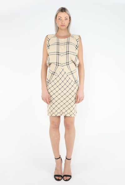 Balenciaga Rare F/W 2006 Checkered Crêpe Dress - 1