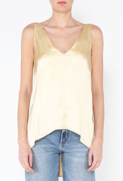 Céline Charmeuse V-Neck Top - 1