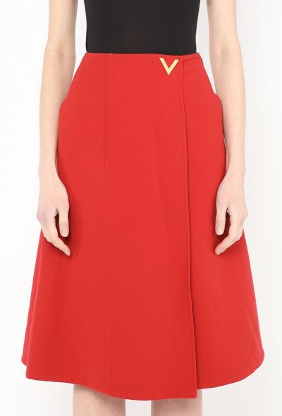Valentino 2019 Flared Wrap Skirt - 2