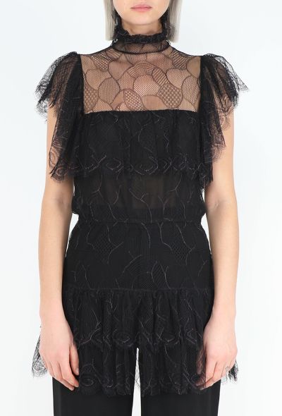 Chanel Haute Couture Scalloped Lace Blouse - 1