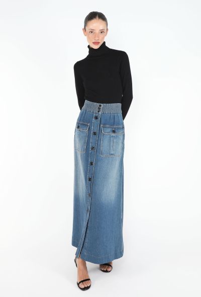 Chloé S/S 2015 Denim Maxi Skirt - 1