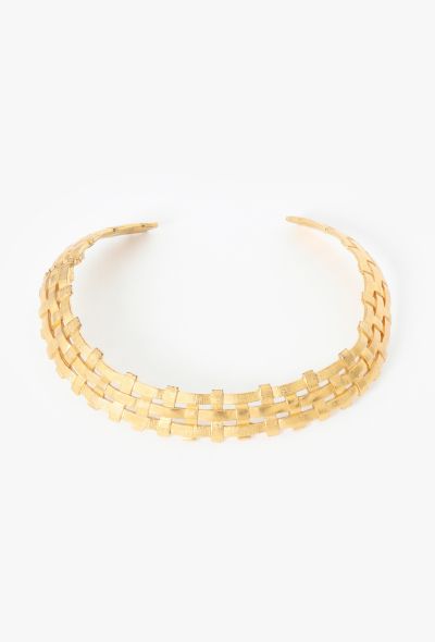 Saint Laurent Vintage Goossens' Woven Choker Necklace - 1 Saint Laurent Vintage Goossens' Woven Choker Necklace - 1