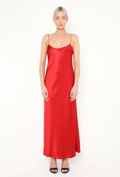 Refine Carolyn Silk Slip Dress Red - 1