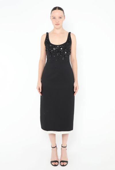 Miu Miu S/S 2022 Embellished Contrast Hem Dress - 1 Miu Miu S/S 2022 Embellished Contrast Hem Dress - 1