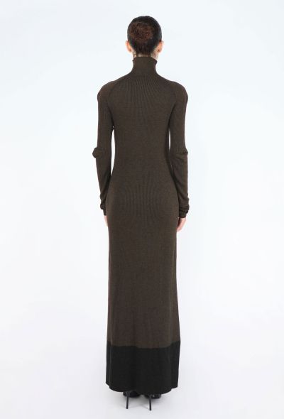 Céline Ribbed Turtleneck Maxi Dress - 2