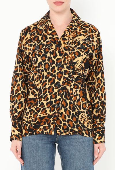 Saint Laurent F/W 1986 Cheetah Safari Top - 1 Saint Laurent F/W 1986 Cheetah Safari Top - 1