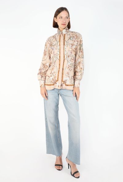 Hermès 1988 'Perles d'Orient et d'Occident' Silk Blouse - 2