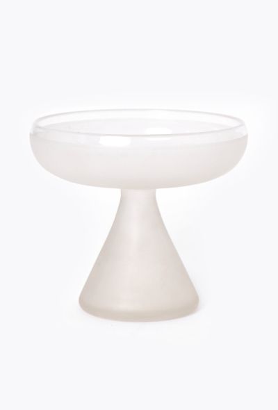 Vintage Objects & Decor 1940s Art Deco Frosted Pedestal Bowl - 1 Vintage Objects & Decor 1940s Art Deco Frosted Pedestal Bowl - 1