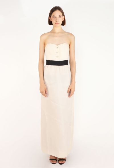 Givenchy Bicolor Silk Piqué Cape Ensemble, 1980s - 2