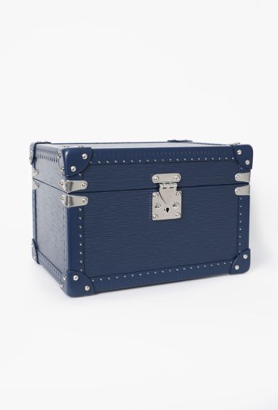 Louis Vuitton Blue Epi Watch & Jewelry Box - 2 Louis Vuitton Blue Epi Watch & Jewelry Box - 2